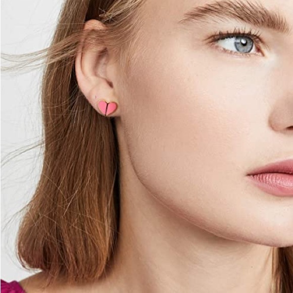Kate Spade ♠️ Heritage Heart Pink 💗Earrings - Picture 4 of 5